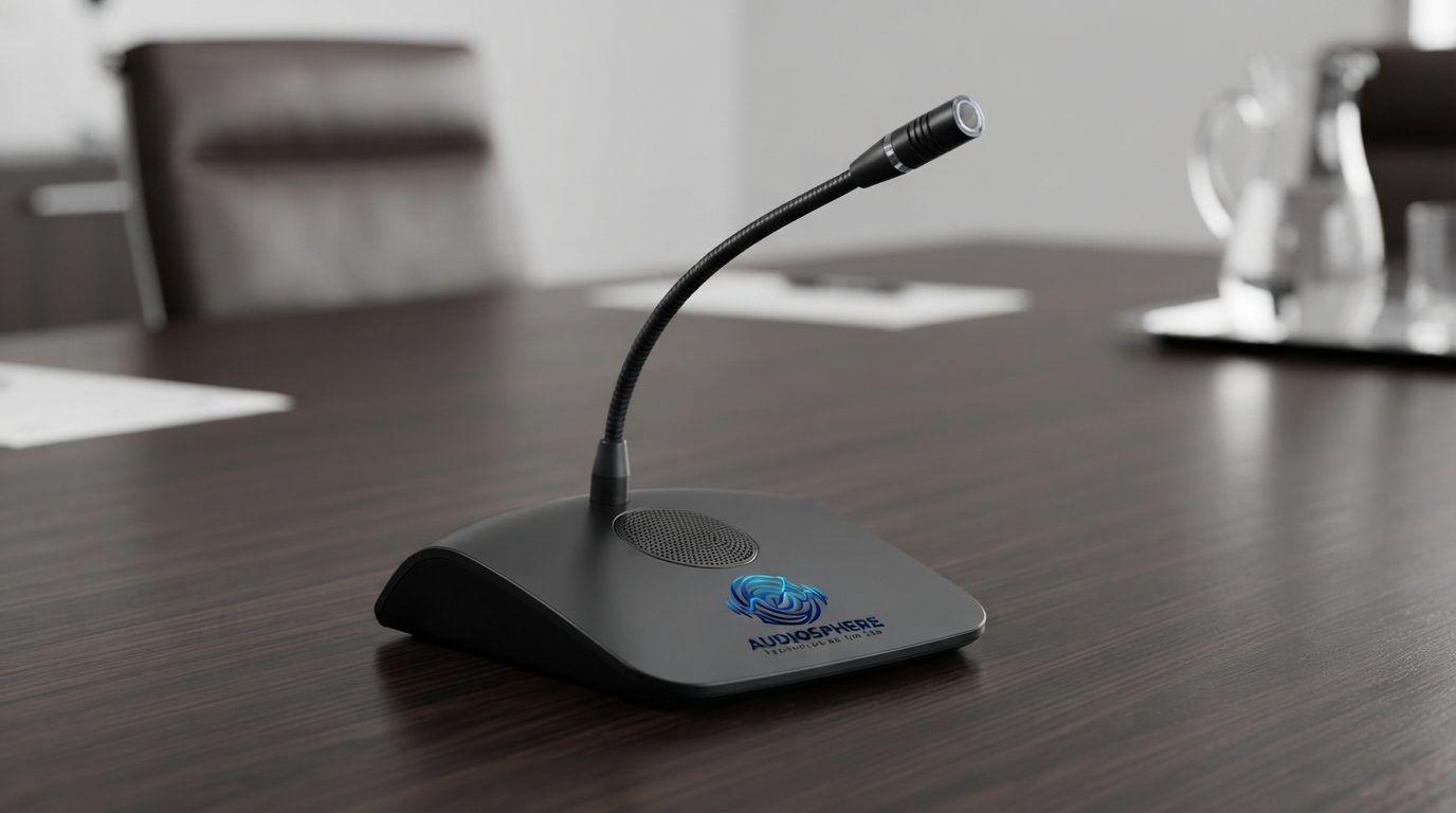 Conference microphone system on table